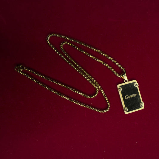 Cartier 500mg Gold Coated Locket Chain – Luxury Anti-Tarnish Finish
