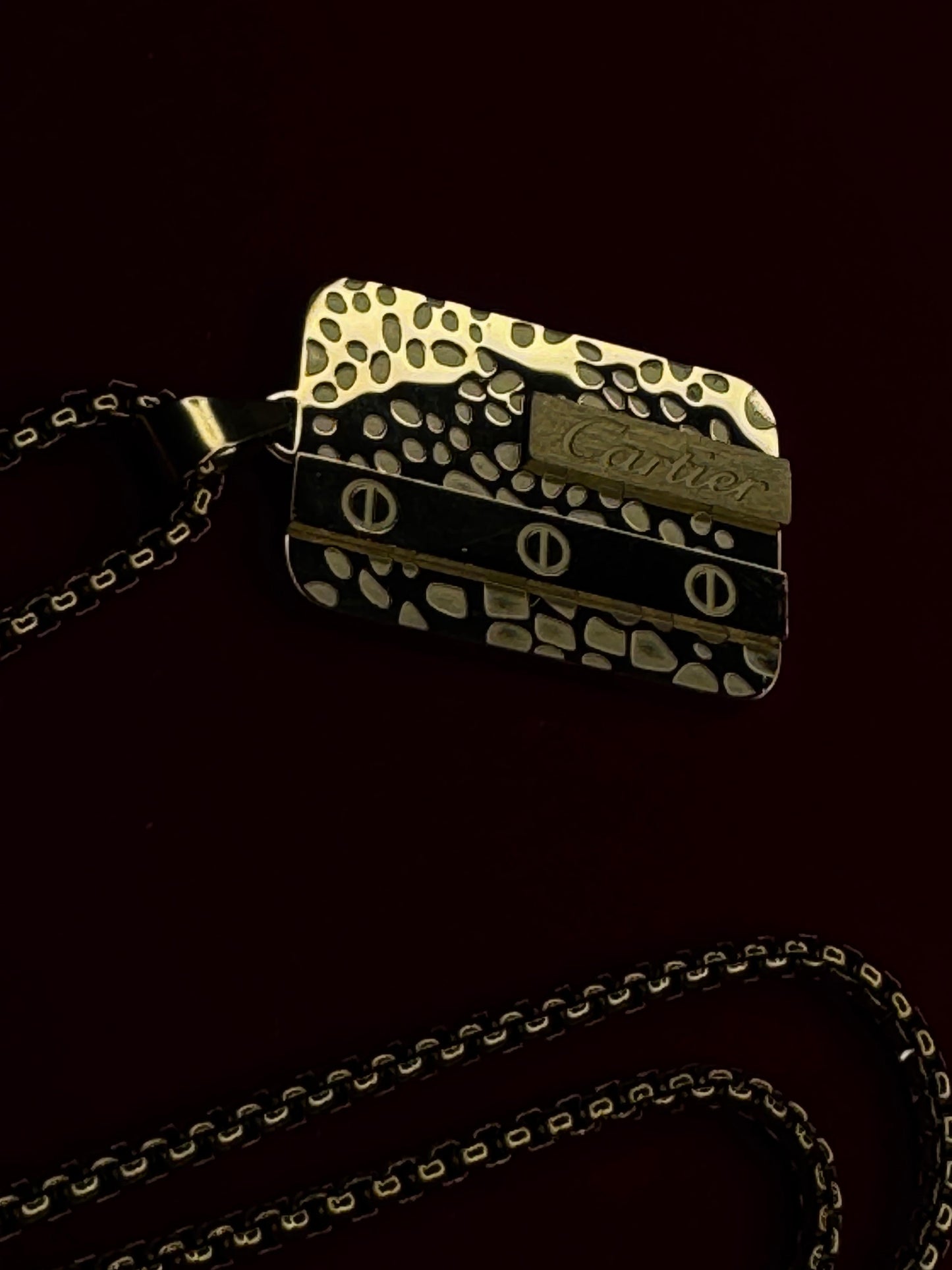 Cartier 500mg Gold Coated Locket Chain – Luxury Anti-Tarnish Finish