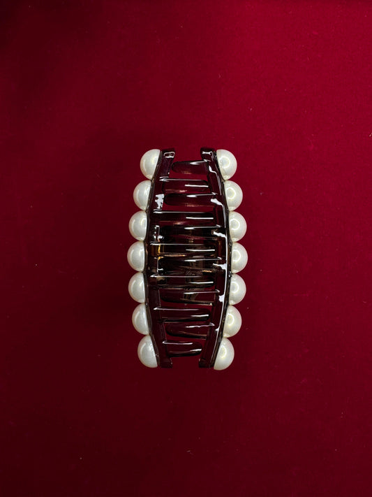 Chanel White Pearl Hair Clutcher – Iconic Luxury