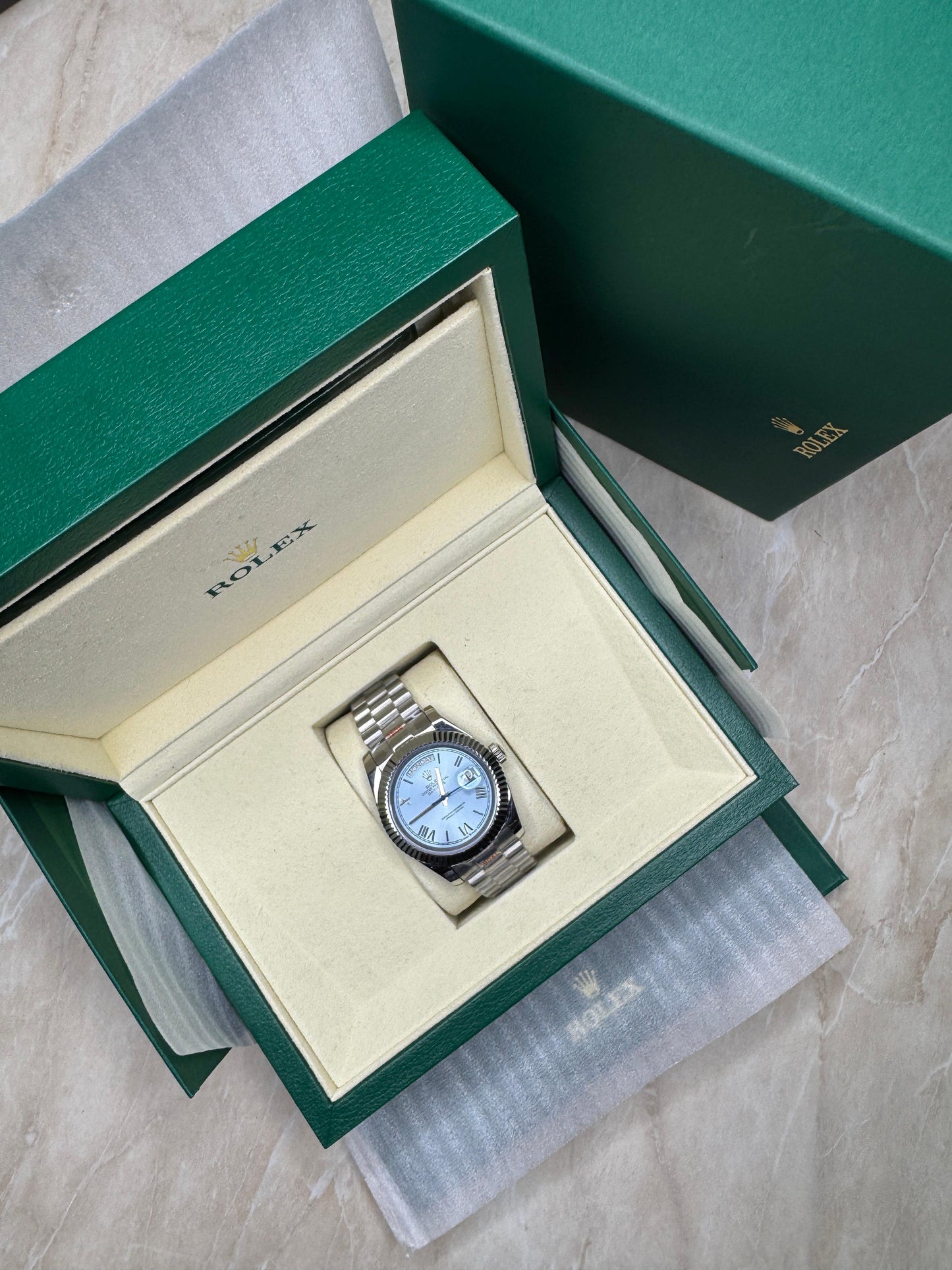 Rolex Oyster Perpetual DateJust – Limited Edition Blue Dial | Silver Finish