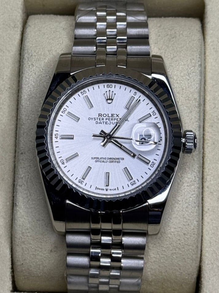 Rolex Oyster Perpetual Datejust – Limited Edition White Dial | Silver Finish