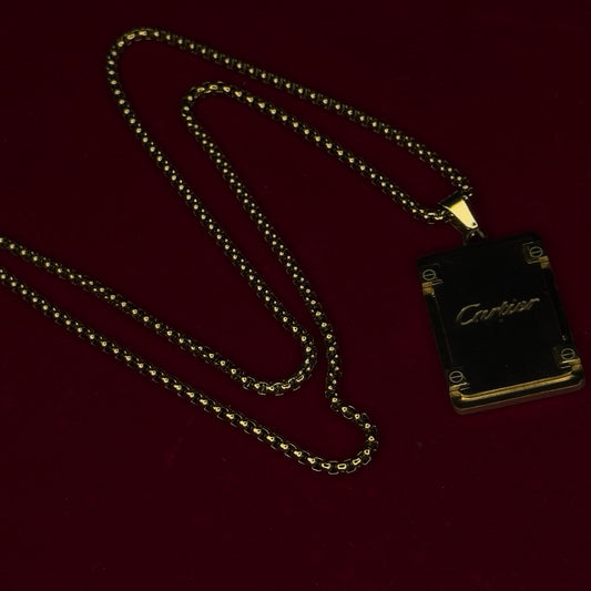Cartier 500mg Gold Coated Locket Chain – Luxury Anti-Tarnish Finish