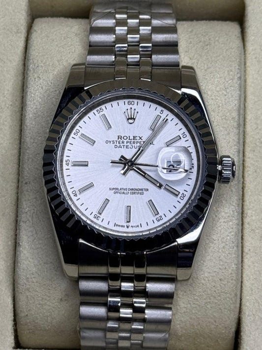 Rolex Oyster Perpetual Datejust – Limited Edition White Dial | Silver Finish